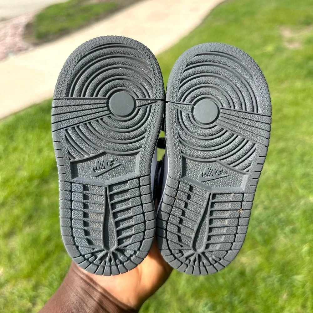 Nike Jordan 1 Mid Infant Baby Sneakers Size 5 Iron Grey Shoes